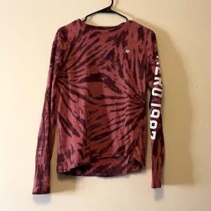 Aeropostale Redd and Maroon Tie-Dye Tshirt